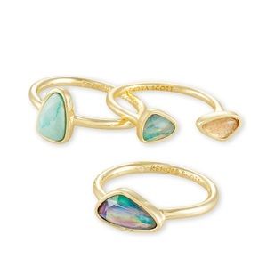Kendra Scott gold ivy ring set